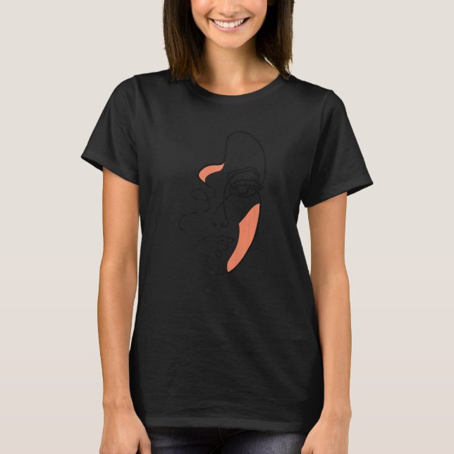 Abstract Feminine Face T-Shirt (Front)