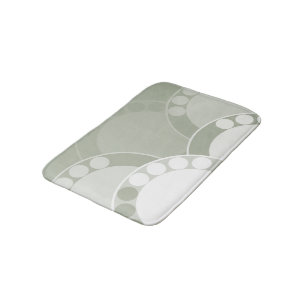 Abstract Fern Frond - Light Green - Bath Mat