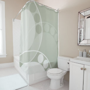 Abstract Fern Frond - Neutral - Shower Curtain