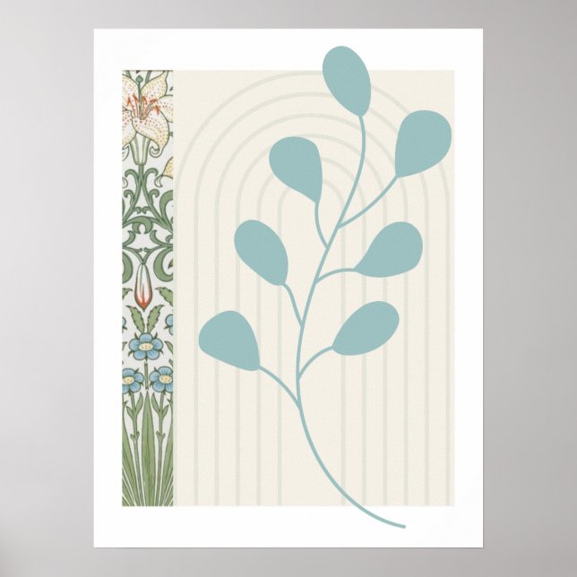 Abstract Fern Leaf Poster (Front)