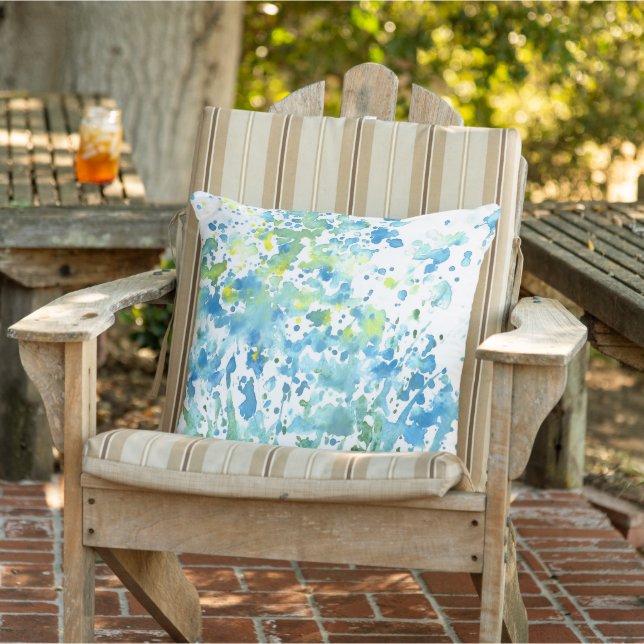 Abstract Field of Flowers Outdoor Cushion (Chair)