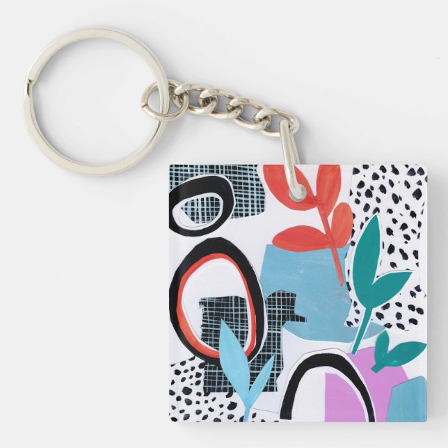 Abstract Field Trip Key Ring (Front)