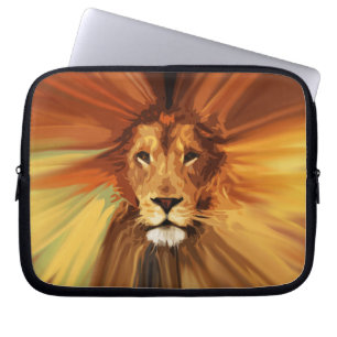 Abstract Fierce Lion Laptop Sleeve