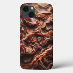 Abstract Fiery Agate Layered Phone Case - Earthy