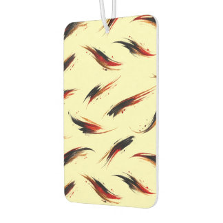 Abstract Fiery Brush Strokes Pattern Car Air Freshener