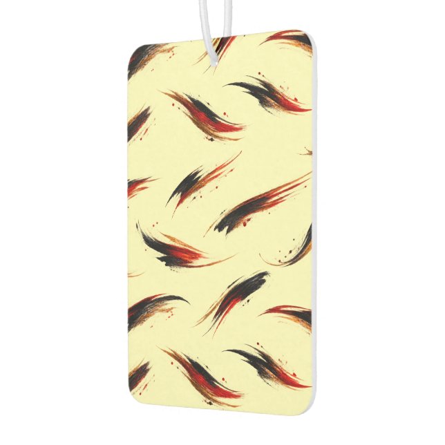 Abstract Fiery Brush Strokes Pattern Car Air Freshener (Left)