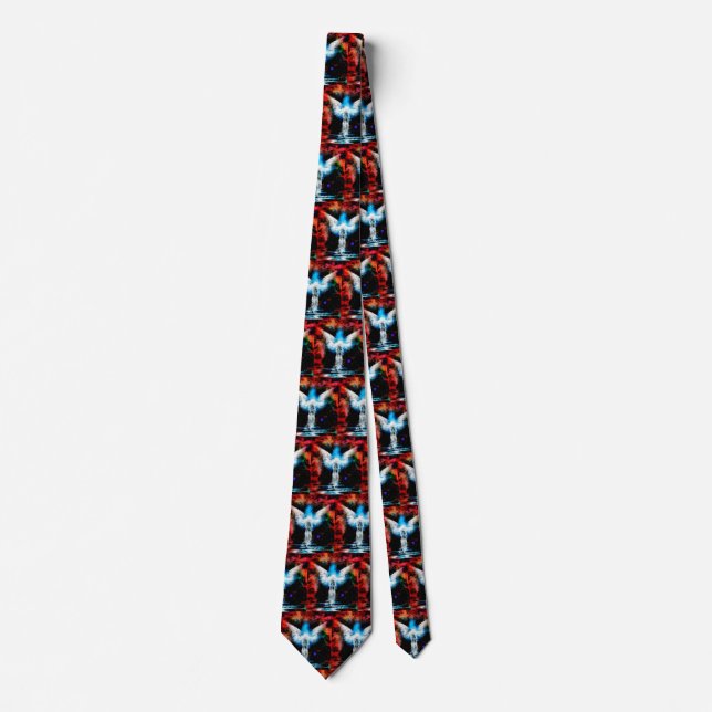 Abstract figure and wings tie (Front)