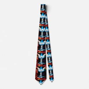Abstract figure and wings tie