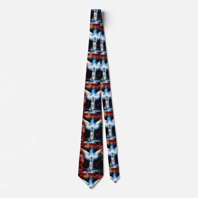 Abstract figure and wings tie (Front)
