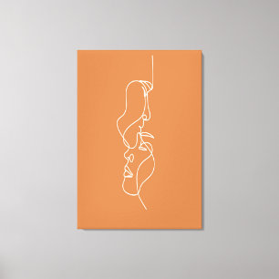 Abstract Fine Art Faces Canvas Print