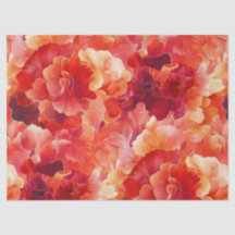 Abstract Fire Coral Tissue Paper
