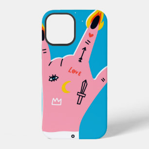 Abstract fire fingers iPhone 12 case