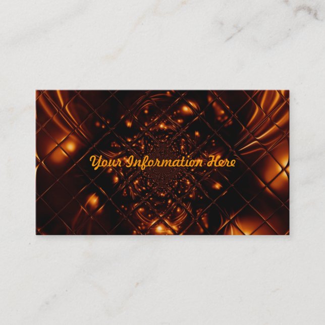 Abstract Fire Glass Fractal Business Cards (Front)