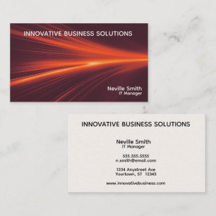 Abstract Fire Light Tech Business Computer  Card