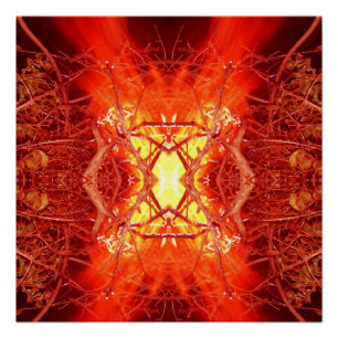 Abstract Fire Poster