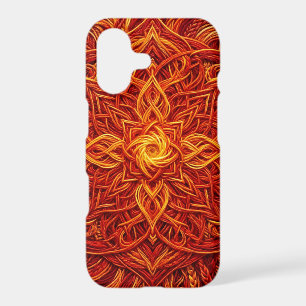 Abstract Fire Red Mandala Circle iPhone Cases