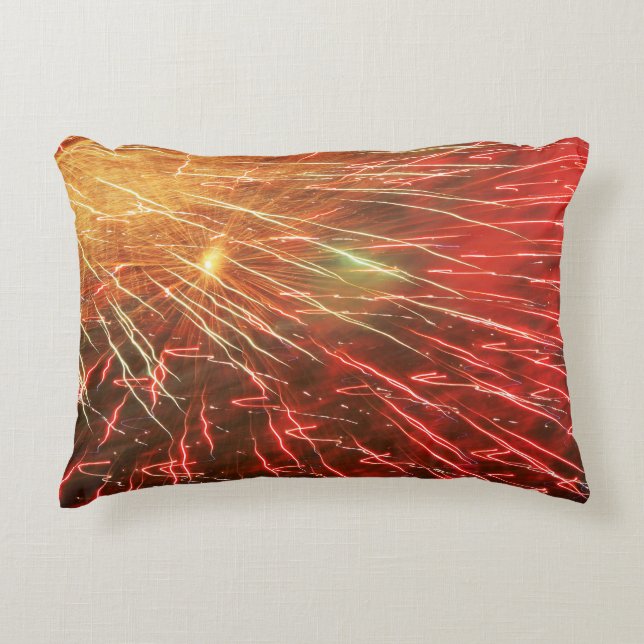 Abstract Fireworks Pillow (Front)