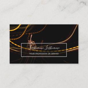 Abstract fireworks rain long exposure sparkler bus business card