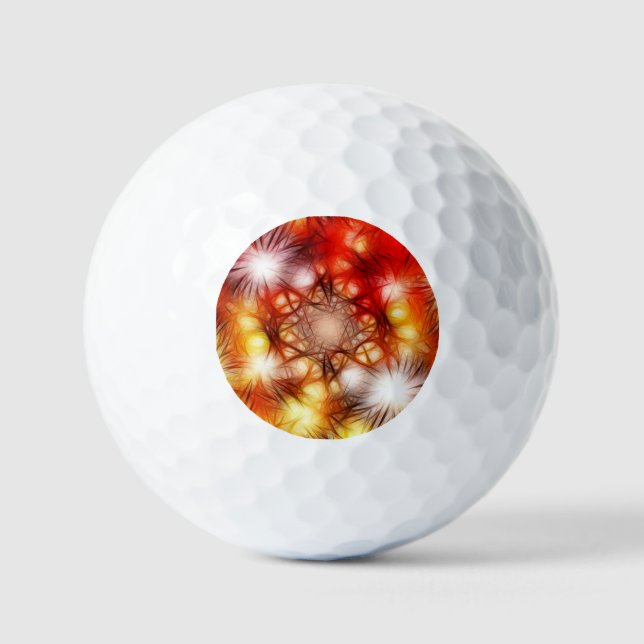 Abstract Fireworks Stars Background Golf Balls (Front)