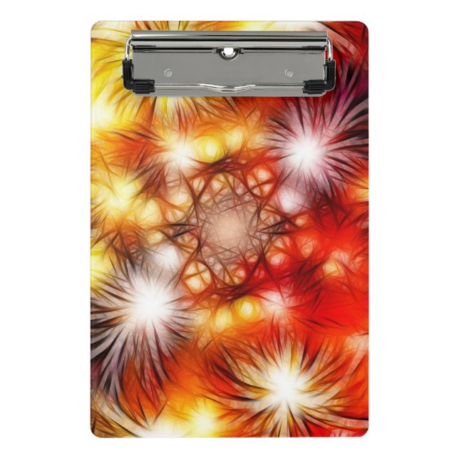 Abstract Fireworks Stars Background Mini Clipboard (Front)