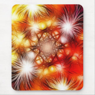 Abstract Fireworks Stars Background Mouse Mat