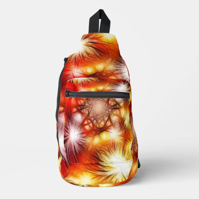Abstract Fireworks Stars Background Sling Bag (Front)