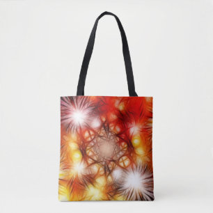 Abstract Fireworks Stars Background Tote Bag