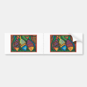Abstract Fish Art Design Bumper Sticker