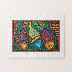 Abstract Fish Art Design Jigsaw Puzzle