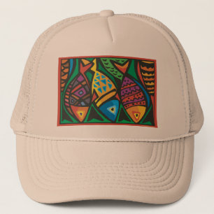 Abstract Fish Art Design Trucker Hat