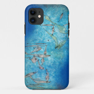 Abstract Fish by Paul Klee iPhone 11 Case