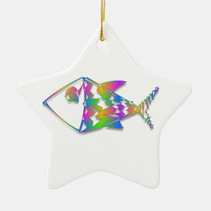 Abstract Fish Ceramic Tree Decoration