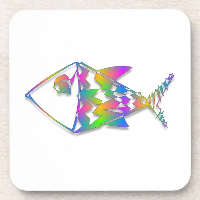 Abstract Fish Coaster (Front)