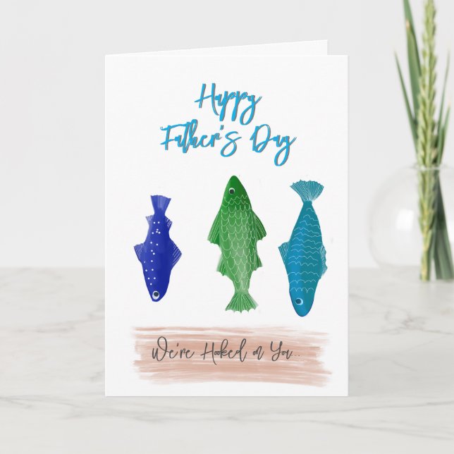 Abstract Fish Father's Day Card (Front)