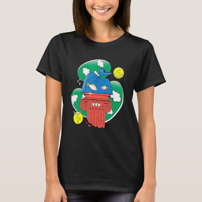 Abstract Fish In Plastic Design T-Shirt (Front)