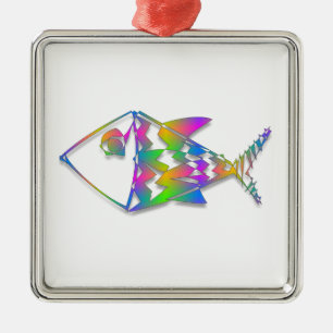 Abstract Fish Metal Tree Decoration