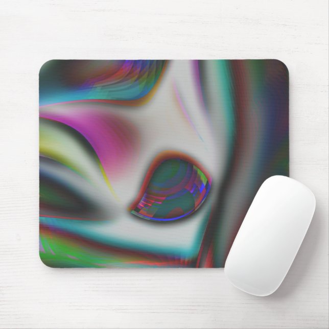 abstract fish mouth with psychedelic to soft blur  mouse mat (With Mouse)
