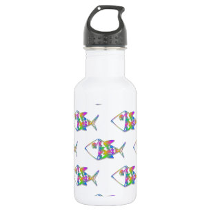 Abstract Fish Pattern 532 Ml Water Bottle