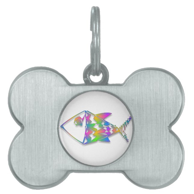 Abstract Fish Pet ID Tag (Front)