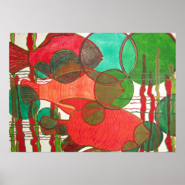 Abstract fish poster (Front)
