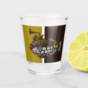 Abstract Fish Shot Glass