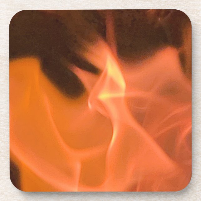 Abstract Flame Beverage Coaster (Front)
