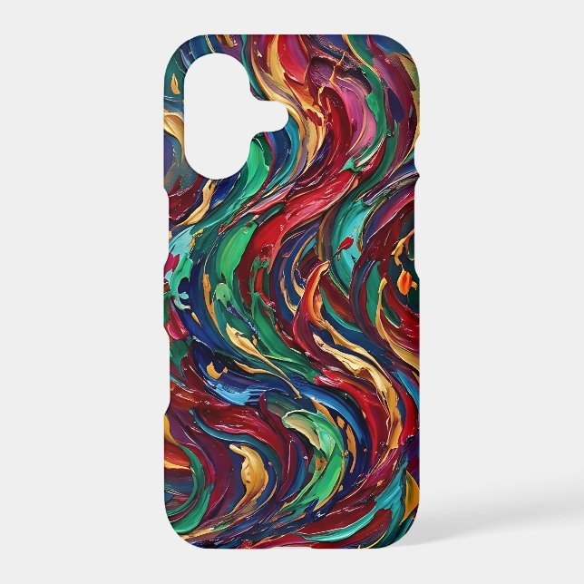 Abstract Flame Fire Jewel Tone iPhone Cases (Back)