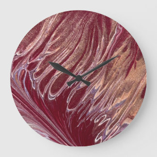 Abstract flame round clock
