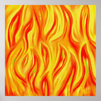 Abstract Flames Poster