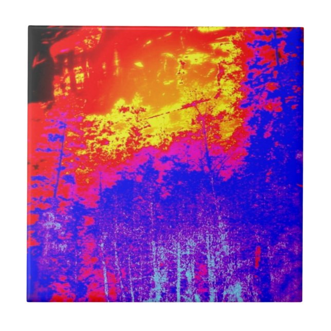 abstract flaming forest tile (Front)