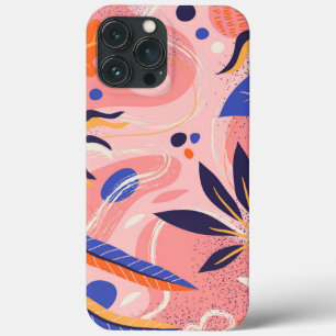 abstract flat floral iPhone 13 pro max case