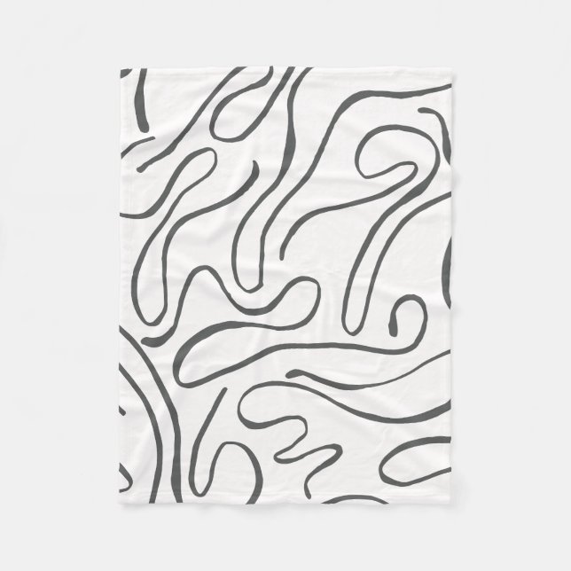 Abstract Fleece Blanket – Sleek Minimalist Design (Front)