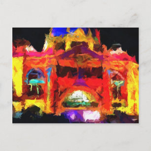Abstract Flinders street station Postcard
