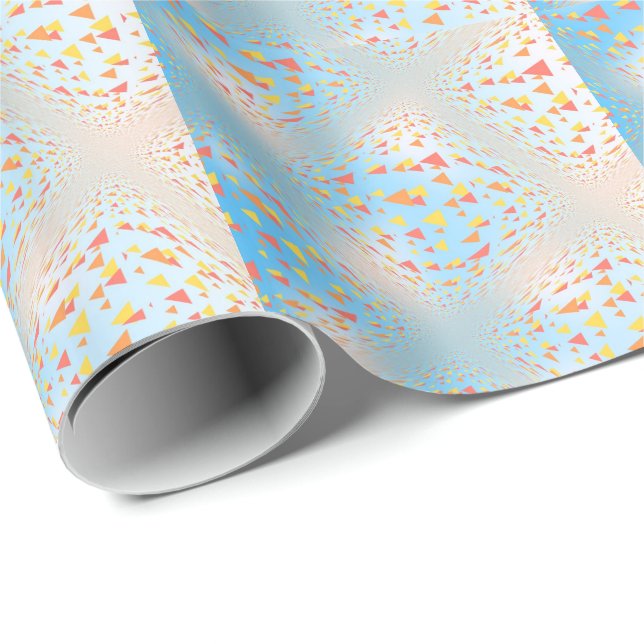 Abstract Floating Mini Triangles Wrapping Paper (Roll Corner)
